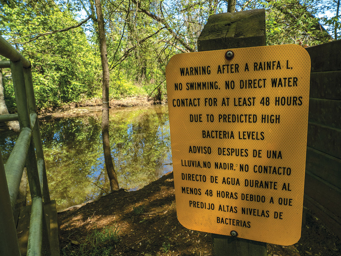 Water contact warning